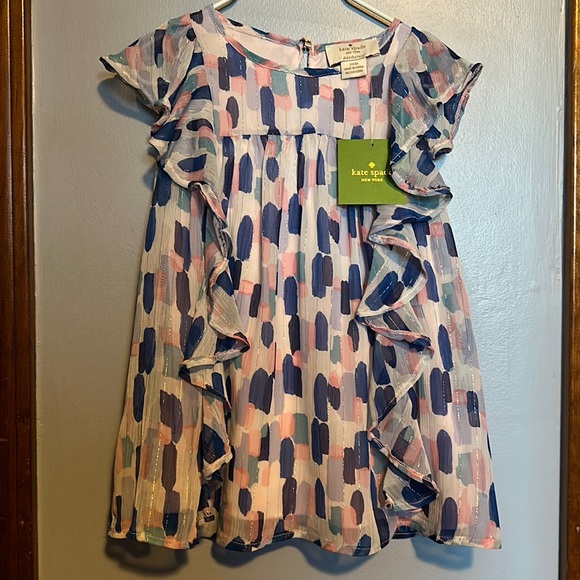 Kate Spade Brushstrokes Ruffles Dress 24M - Picture 1 of 3
